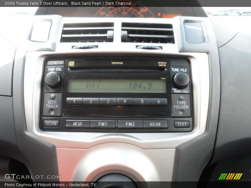 Black Sand Pearl / Dark Charcoal 2009 Toyota Yaris 3 Door Liftback