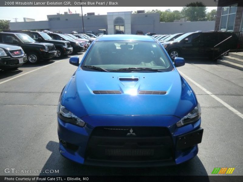 Octane Blue Pearl / Black 2008 Mitsubishi Lancer Evolution GSR