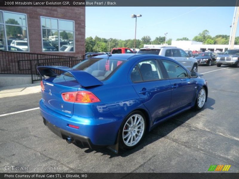 Octane Blue Pearl / Black 2008 Mitsubishi Lancer Evolution GSR
