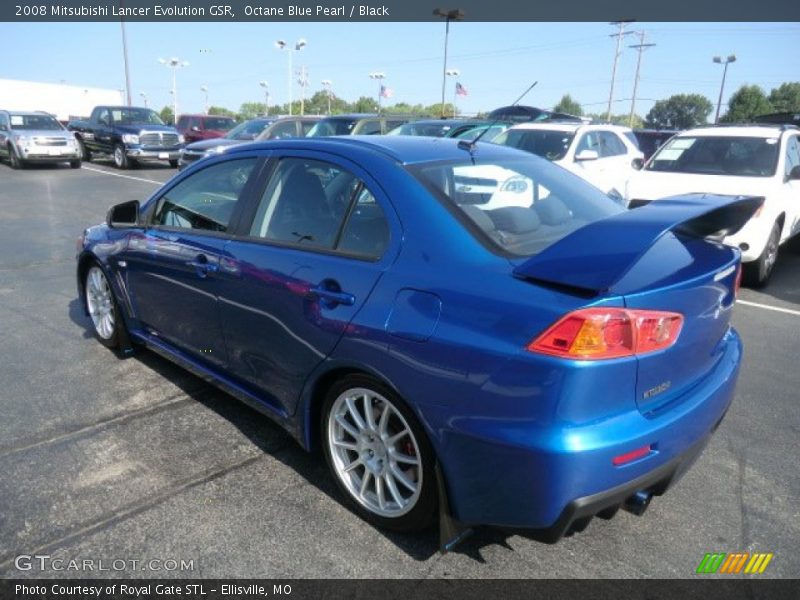 Octane Blue Pearl / Black 2008 Mitsubishi Lancer Evolution GSR