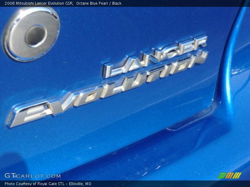 Octane Blue Pearl / Black 2008 Mitsubishi Lancer Evolution GSR