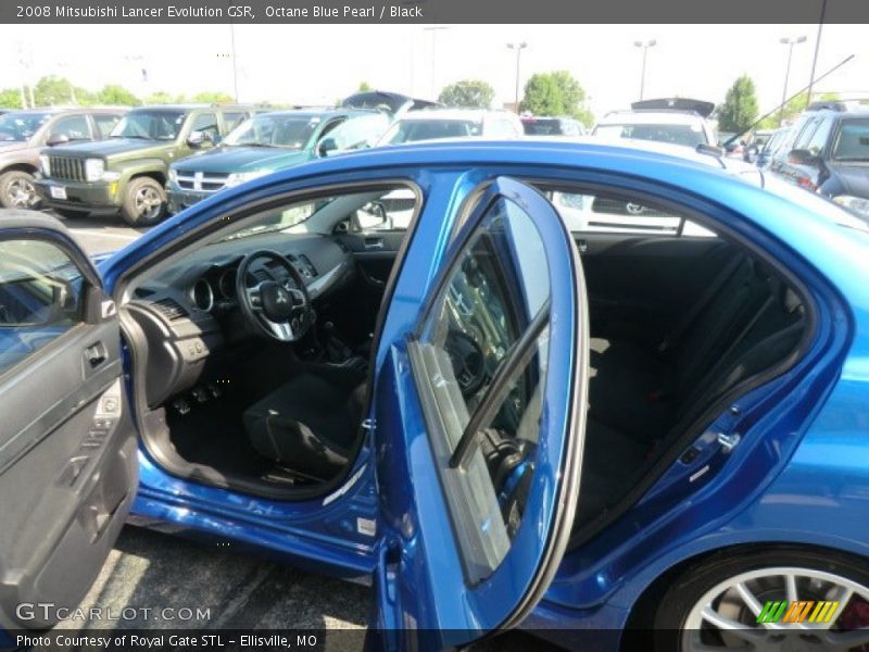 Octane Blue Pearl / Black 2008 Mitsubishi Lancer Evolution GSR