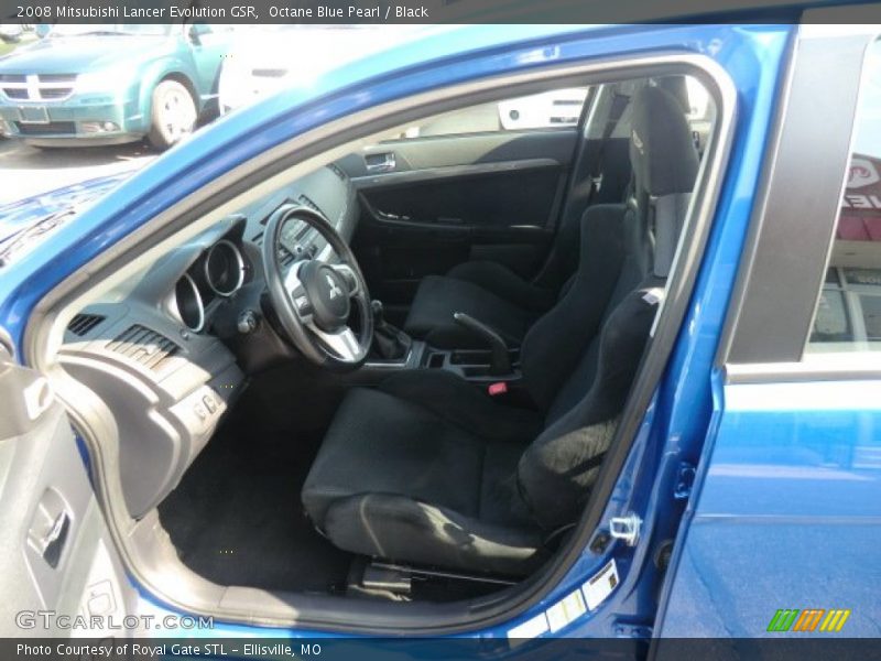 Octane Blue Pearl / Black 2008 Mitsubishi Lancer Evolution GSR
