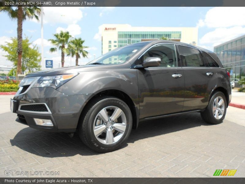 Grigio Metallic / Taupe 2012 Acura MDX SH-AWD