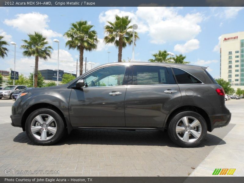 Grigio Metallic / Taupe 2012 Acura MDX SH-AWD