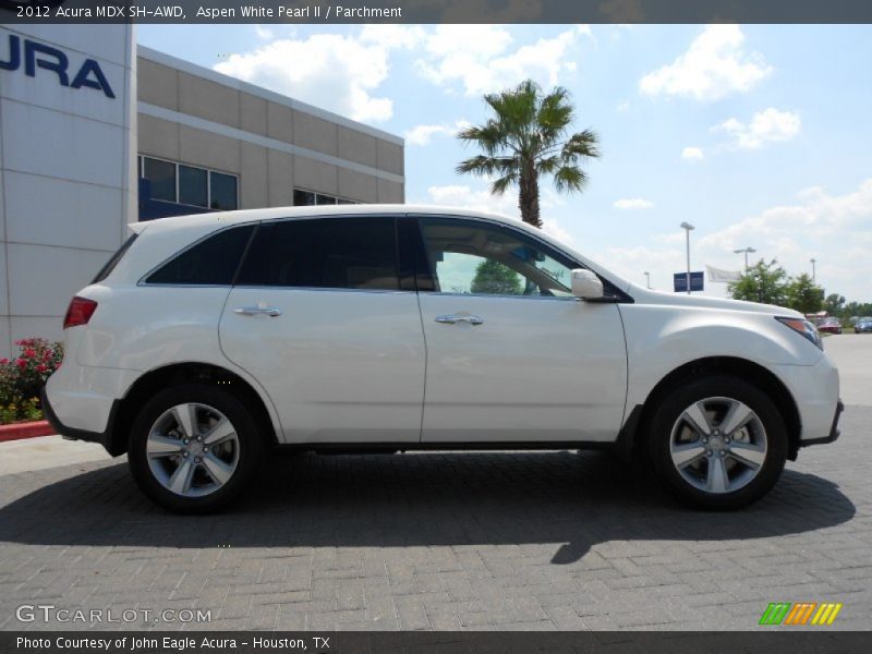 Aspen White Pearl II / Parchment 2012 Acura MDX SH-AWD