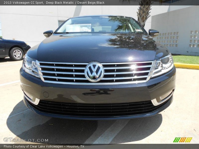 Deep Black Metallic / Desert Beige/Black 2013 Volkswagen CC Sport