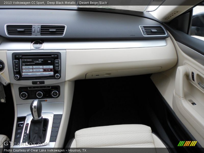 Deep Black Metallic / Desert Beige/Black 2013 Volkswagen CC Sport