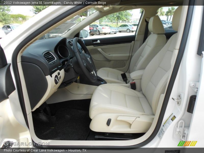 Candy White / Cornsilk Beige 2012 Volkswagen Jetta SE SportWagen