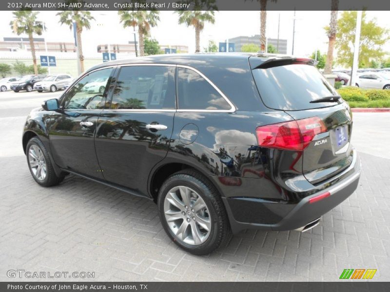 Crystal Black Pearl / Ebony 2012 Acura MDX SH-AWD Advance
