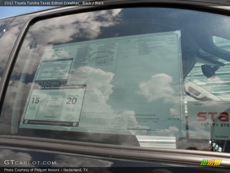 Black / Black 2012 Toyota Tundra Texas Edition CrewMax