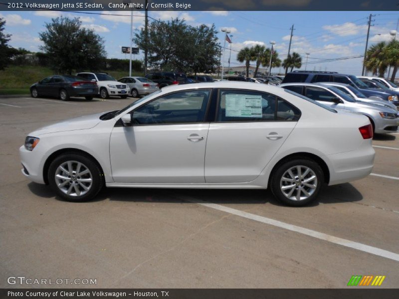 Candy White / Cornsilk Beige 2012 Volkswagen Jetta SE Sedan