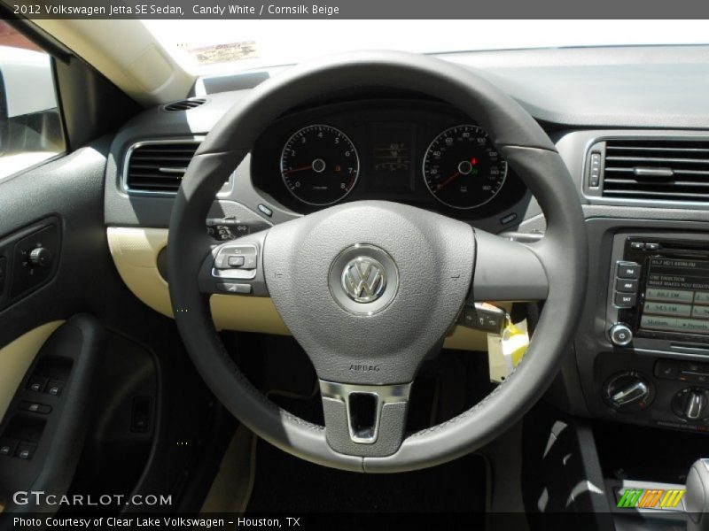 Candy White / Cornsilk Beige 2012 Volkswagen Jetta SE Sedan