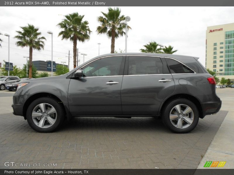 Polished Metal Metallic / Ebony 2012 Acura MDX SH-AWD