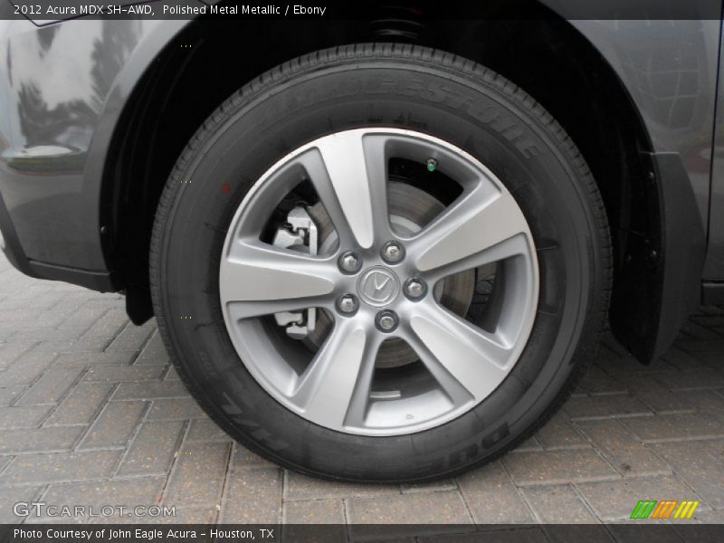 Polished Metal Metallic / Ebony 2012 Acura MDX SH-AWD