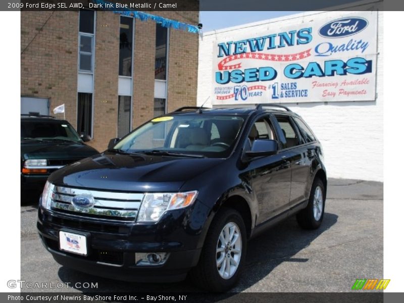 Dark Ink Blue Metallic / Camel 2009 Ford Edge SEL AWD