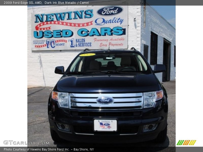 Dark Ink Blue Metallic / Camel 2009 Ford Edge SEL AWD