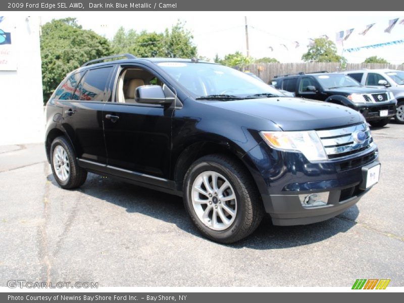 Dark Ink Blue Metallic / Camel 2009 Ford Edge SEL AWD