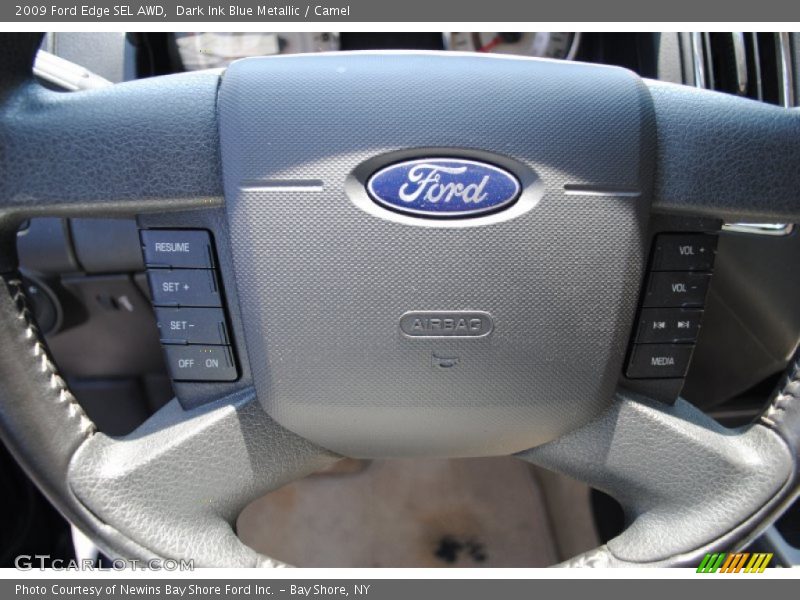 Dark Ink Blue Metallic / Camel 2009 Ford Edge SEL AWD