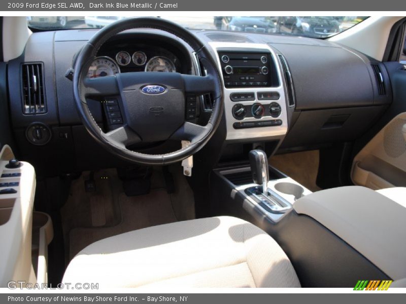 Dark Ink Blue Metallic / Camel 2009 Ford Edge SEL AWD