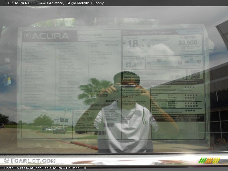 Grigio Metallic / Ebony 2012 Acura MDX SH-AWD Advance