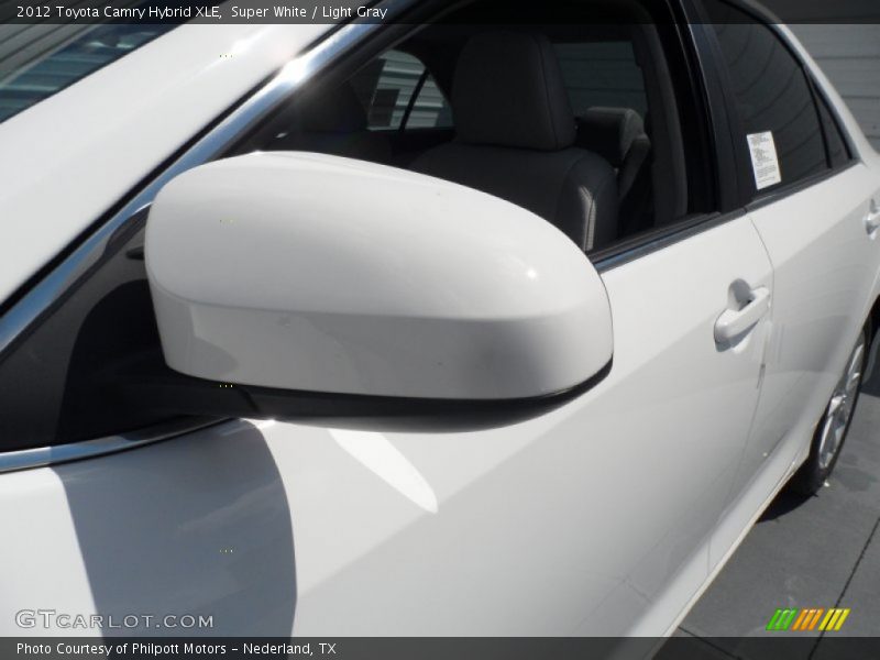 Super White / Light Gray 2012 Toyota Camry Hybrid XLE