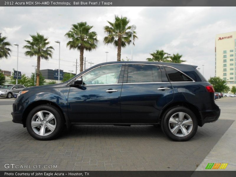 Bali Blue Pearl / Taupe 2012 Acura MDX SH-AWD Technology