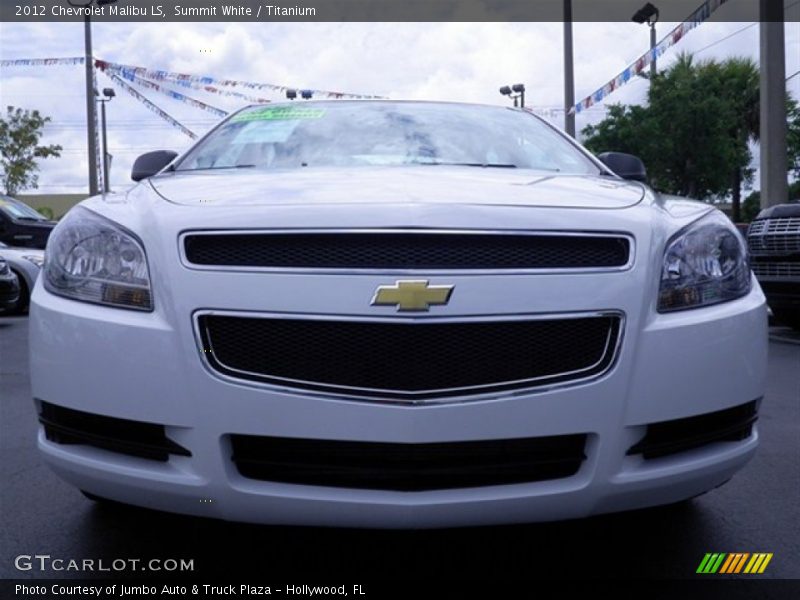 Summit White / Titanium 2012 Chevrolet Malibu LS