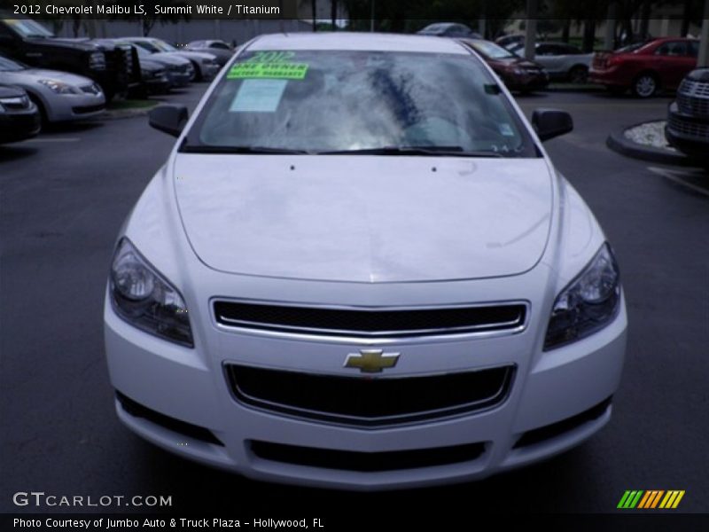 Summit White / Titanium 2012 Chevrolet Malibu LS