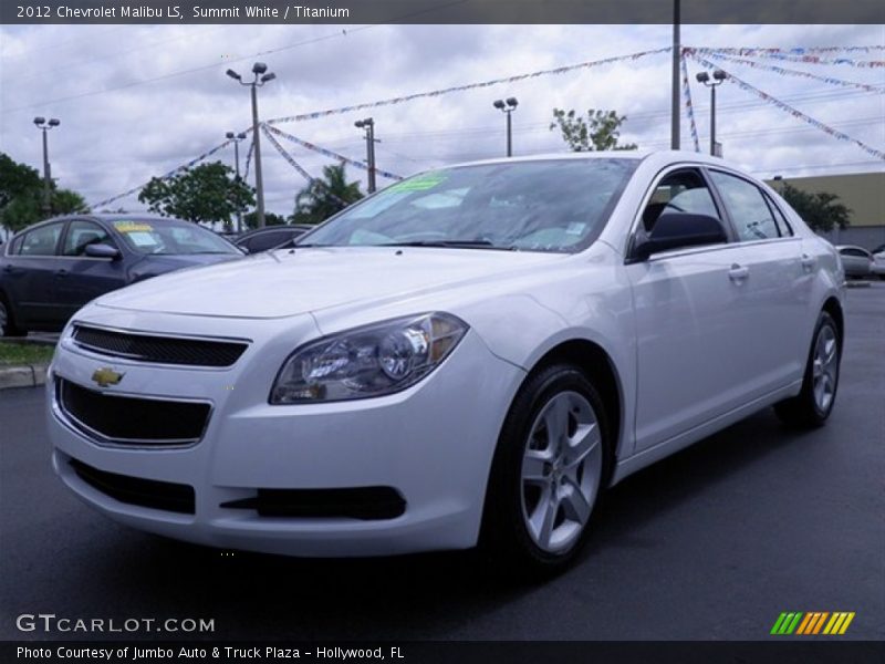 Summit White / Titanium 2012 Chevrolet Malibu LS