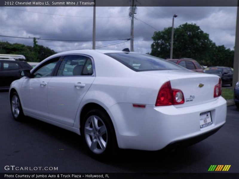 Summit White / Titanium 2012 Chevrolet Malibu LS