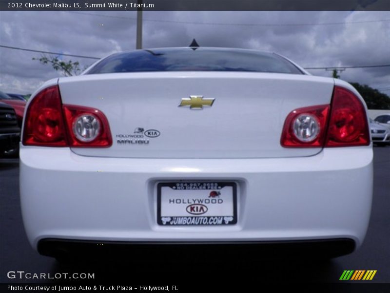 Summit White / Titanium 2012 Chevrolet Malibu LS