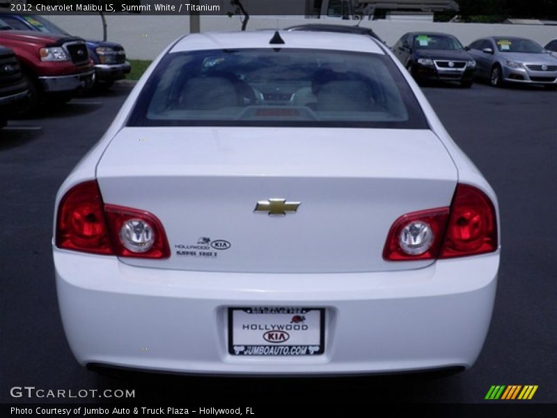 Summit White / Titanium 2012 Chevrolet Malibu LS