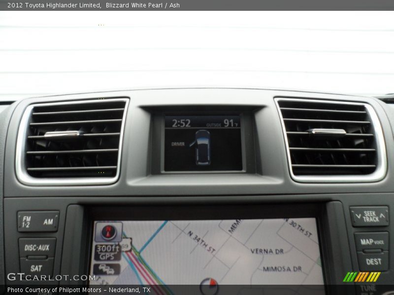 Blizzard White Pearl / Ash 2012 Toyota Highlander Limited