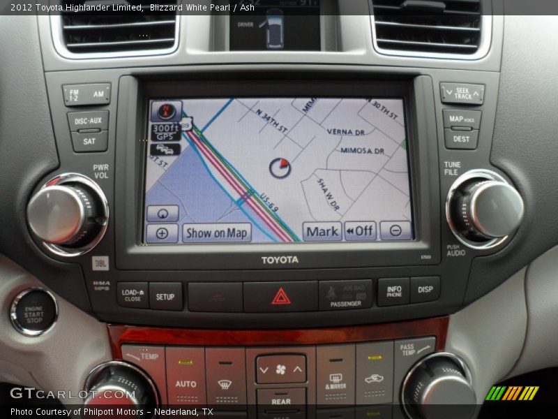 Blizzard White Pearl / Ash 2012 Toyota Highlander Limited