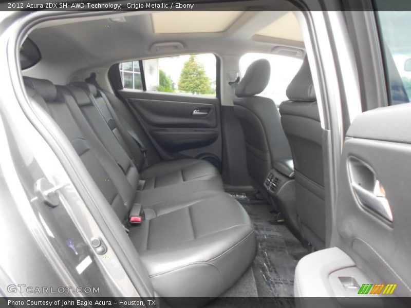 Rear Seat of 2012 ZDX SH-AWD Technology