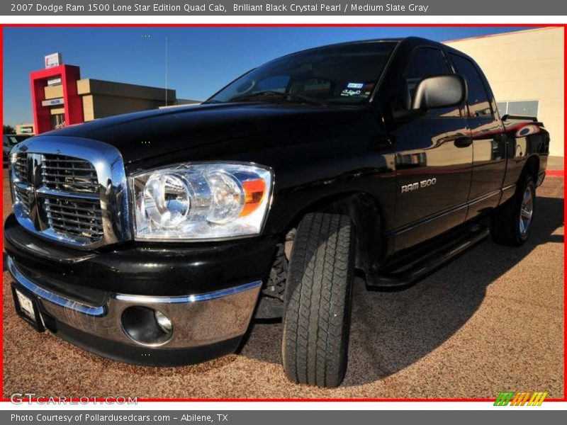 Brilliant Black Crystal Pearl / Medium Slate Gray 2007 Dodge Ram 1500 Lone Star Edition Quad Cab