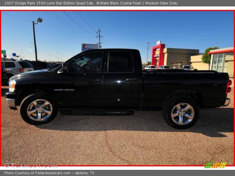 Brilliant Black Crystal Pearl / Medium Slate Gray 2007 Dodge Ram 1500 Lone Star Edition Quad Cab