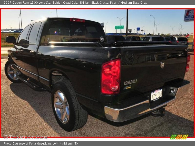 Brilliant Black Crystal Pearl / Medium Slate Gray 2007 Dodge Ram 1500 Lone Star Edition Quad Cab