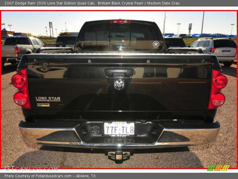 Brilliant Black Crystal Pearl / Medium Slate Gray 2007 Dodge Ram 1500 Lone Star Edition Quad Cab