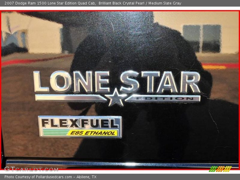 Brilliant Black Crystal Pearl / Medium Slate Gray 2007 Dodge Ram 1500 Lone Star Edition Quad Cab