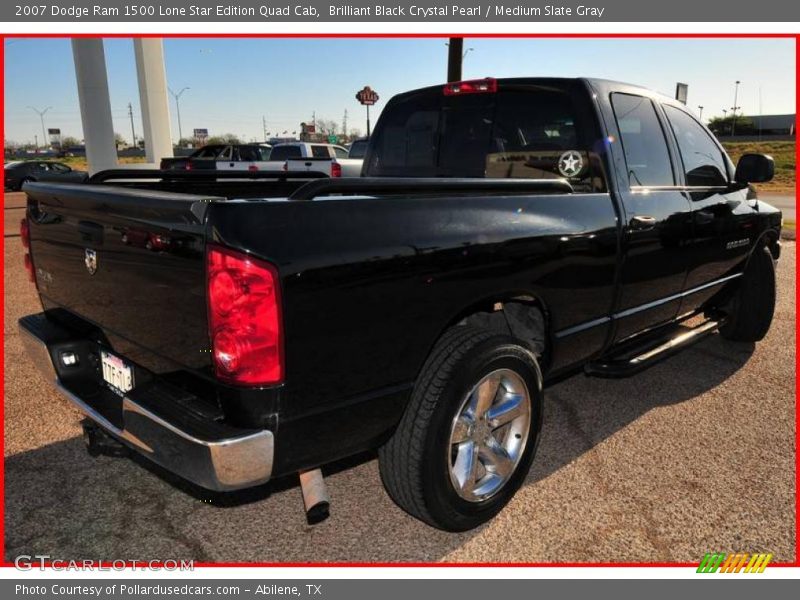 Brilliant Black Crystal Pearl / Medium Slate Gray 2007 Dodge Ram 1500 Lone Star Edition Quad Cab