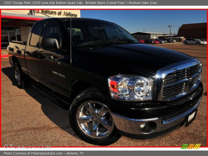 Brilliant Black Crystal Pearl / Medium Slate Gray 2007 Dodge Ram 1500 Lone Star Edition Quad Cab