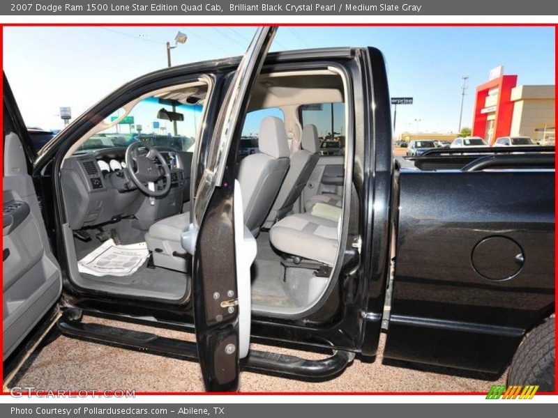 Brilliant Black Crystal Pearl / Medium Slate Gray 2007 Dodge Ram 1500 Lone Star Edition Quad Cab