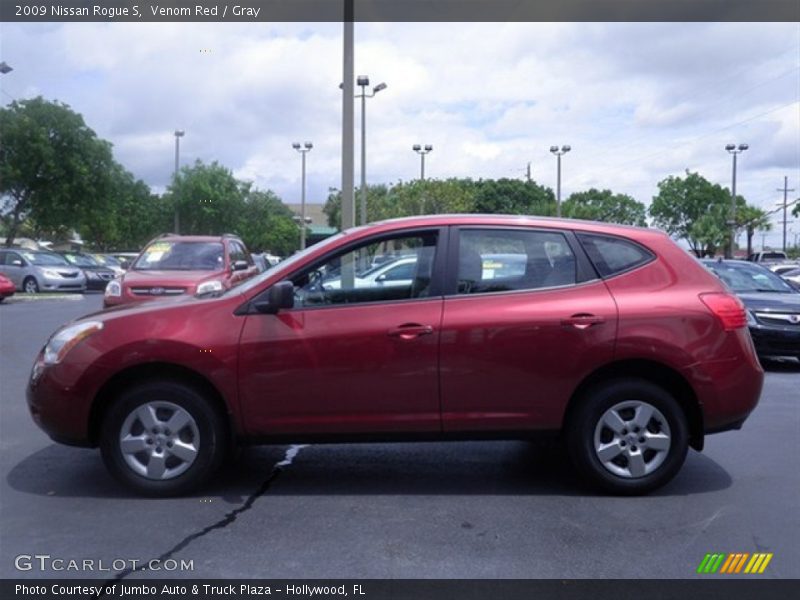 Venom Red / Gray 2009 Nissan Rogue S