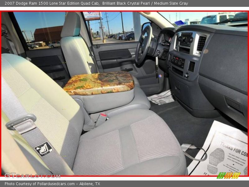 Brilliant Black Crystal Pearl / Medium Slate Gray 2007 Dodge Ram 1500 Lone Star Edition Quad Cab