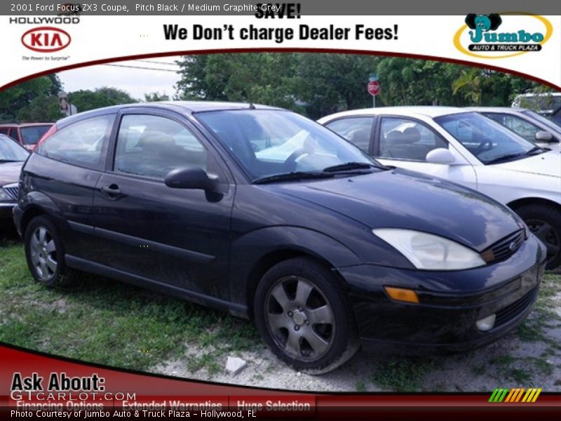 Pitch Black / Medium Graphite Grey 2001 Ford Focus ZX3 Coupe