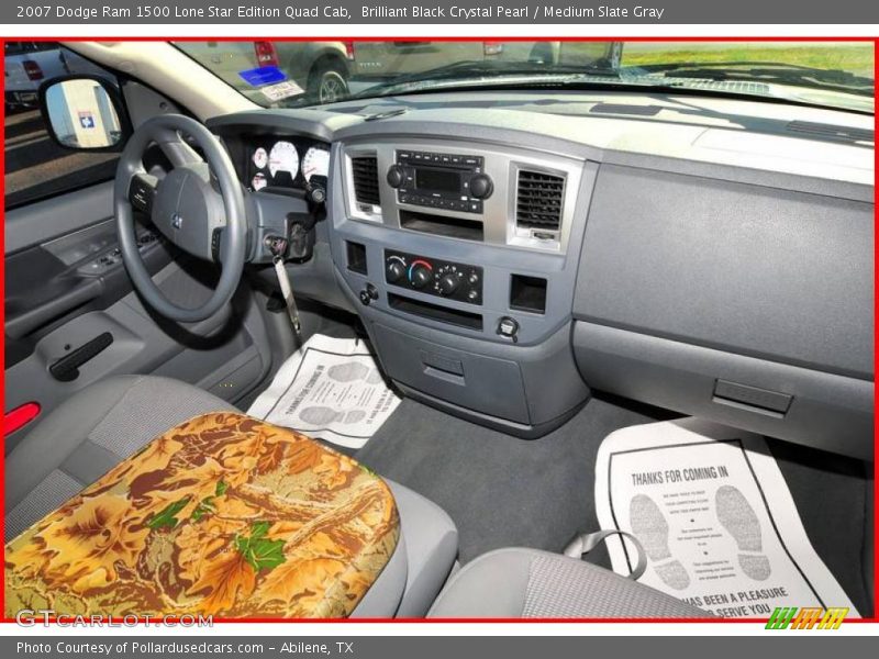 Brilliant Black Crystal Pearl / Medium Slate Gray 2007 Dodge Ram 1500 Lone Star Edition Quad Cab