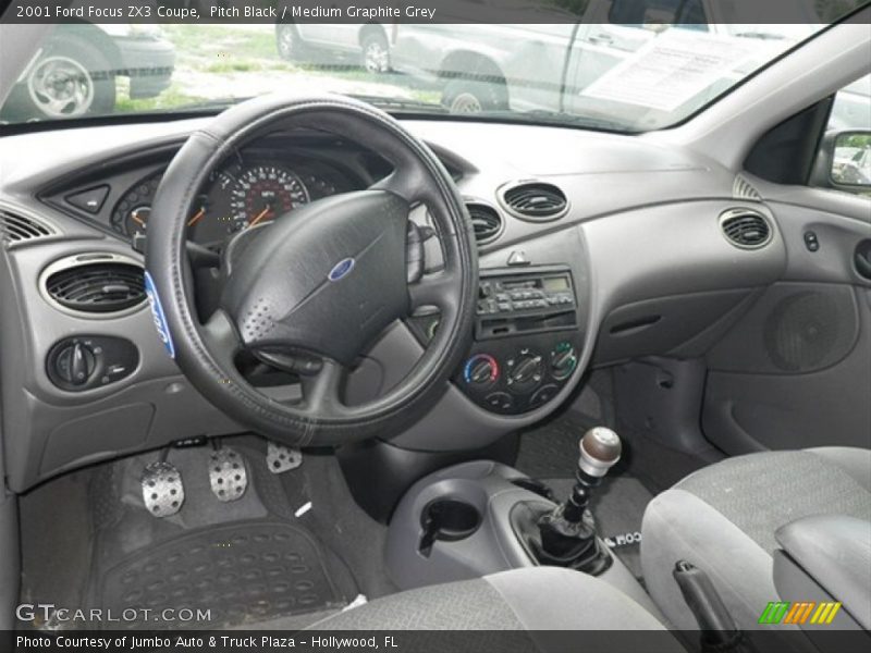 Pitch Black / Medium Graphite Grey 2001 Ford Focus ZX3 Coupe