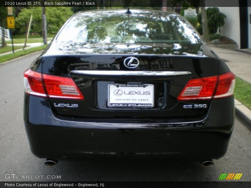 Black Sapphire Pearl / Black 2010 Lexus ES 350